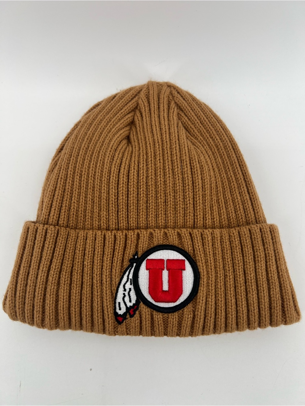 UTAH UTES New Era Brown Warm COLLEGE WINTER BEANIE Football Fan Ski Hike Gym Hat